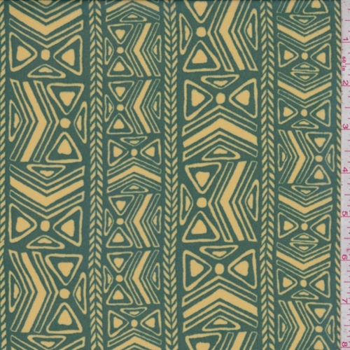 Emerald/Maize Tribal Stripe Chiffon