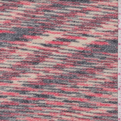 Beige/Coral/Black Static French Terry Knit