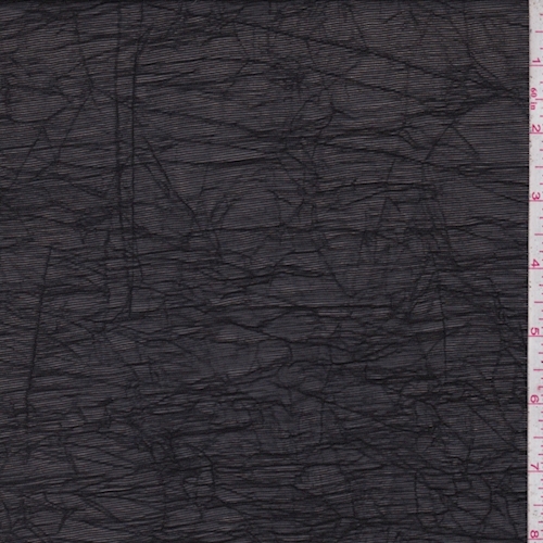 Black Crinkle Chiffon