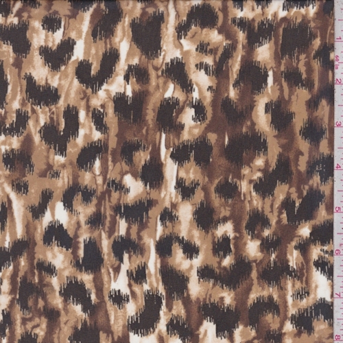 Camel/Black Animal Print Chiffon