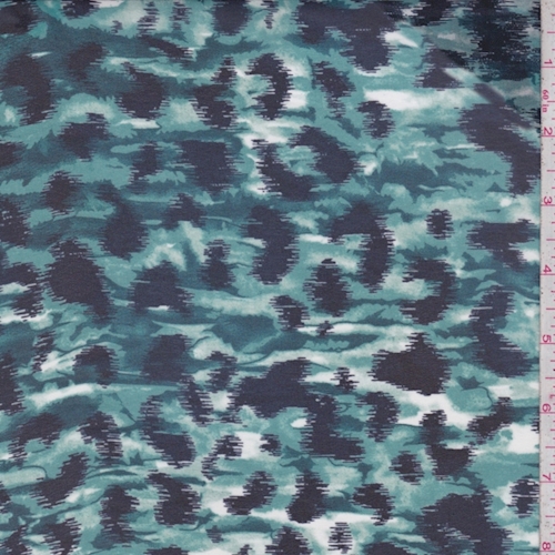 Spruce Blue/Navy Animal Print Chiffon