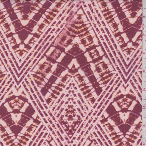 Mulberry/Blush Zig Zag Diamond Chiffon