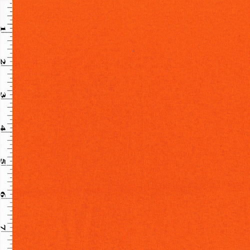Fiery Orange Tubular Solid Rib Knit