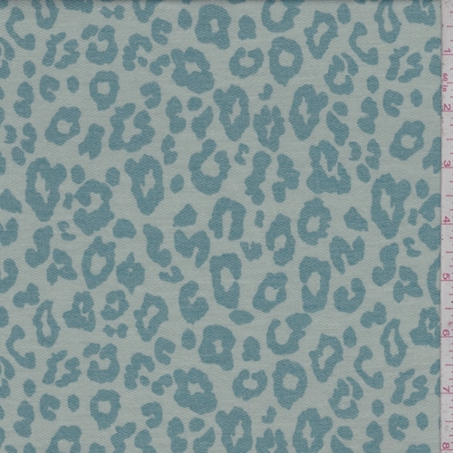 Jade/Teal Cheetah Print Baby French Terry Knit