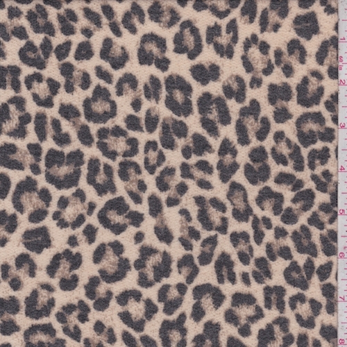 Beige Cheetah Baby French Terry Knit