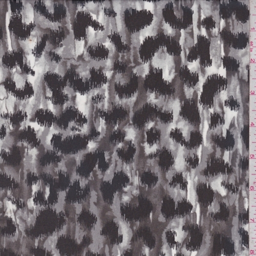 Pewter/Black Animal Print Chiffon