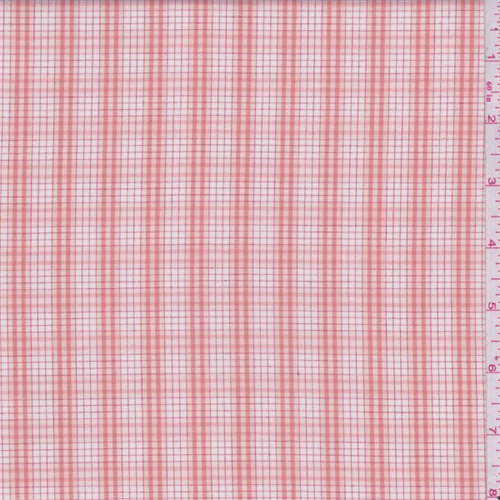 *4 1/2 Clay Orange Windowpane Plaid Shirting
