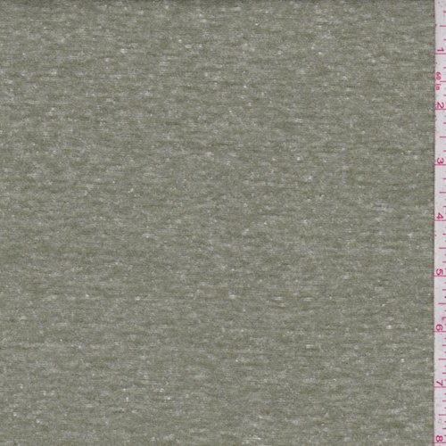 Moss Green Slub Cotton/Linen Jersey Knit