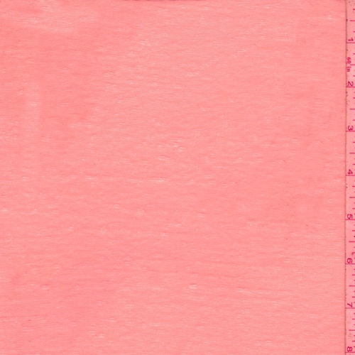Day Glo Pink Slub Cotton/Linen Jersey Knit
