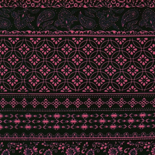 Dark Ink/Pink Deco Stripe Double Brushed Jersey Knit