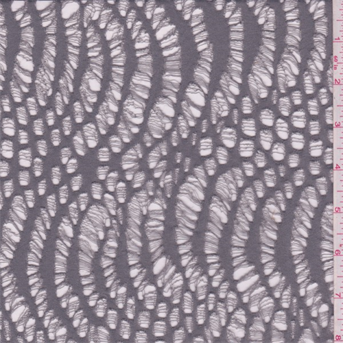 Slate Grey Swirl Lace