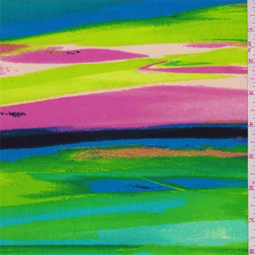 ITY Lime/Pink/Aqua Stripe Jersey Knit