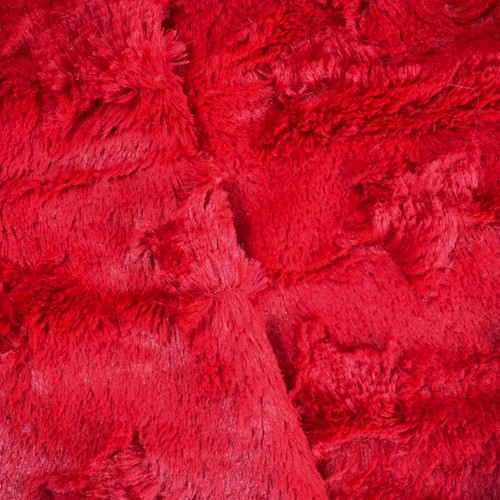 Lipstick Red Star Minky Faux Fur Knit DFW11502