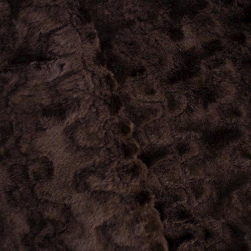 Grizzly Brown Wavy Abstract Faux Fur Knit DFW11478