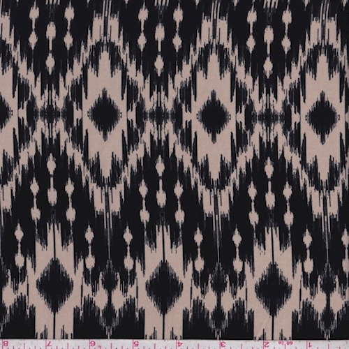 Sand/Black Diamond Ikat Challis