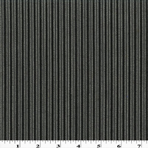 Black/White Tropical Wool Blend Striped Suiting APS00766