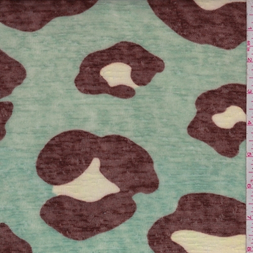 Jade Leopard Slub Cotton/Linen Jersey Knit