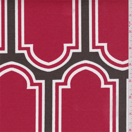 Fargo Red/Brown Indoor/Outdoor Fabric