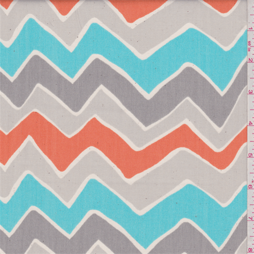 Seesaw Cool Grey Multi Poplin