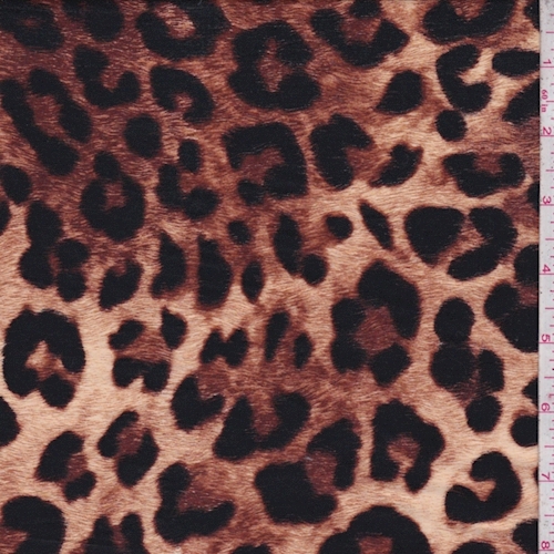 *5 3/8 YD PC--Camel/Black Leopard Print Cotton