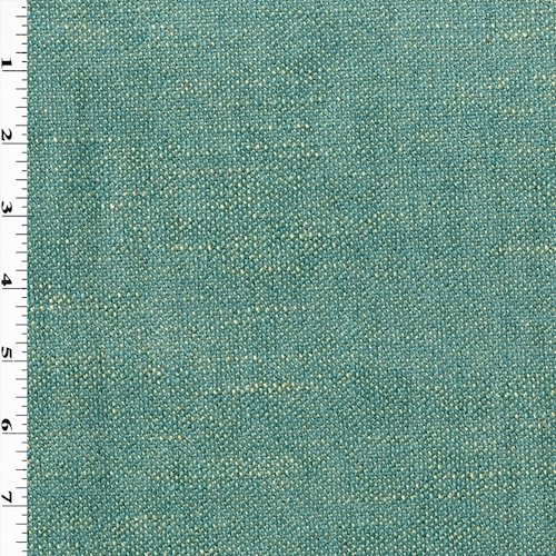 Beachy Teal/Beige Textured Slub Dobby Home Decorating Fabric