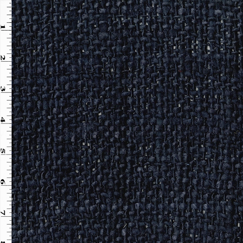 Ink Navy Blue Textured Woven Home Decorating Fabric