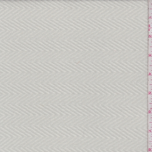 Pearl Ivory Herringbone 2 Ply Jersey Knit