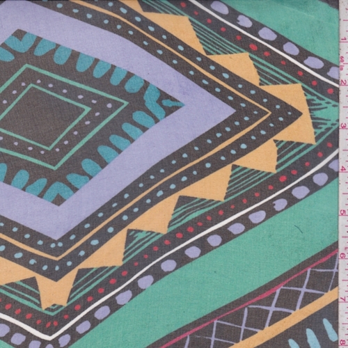 Aquamarine Inca Diamond Print Silk Chiffon