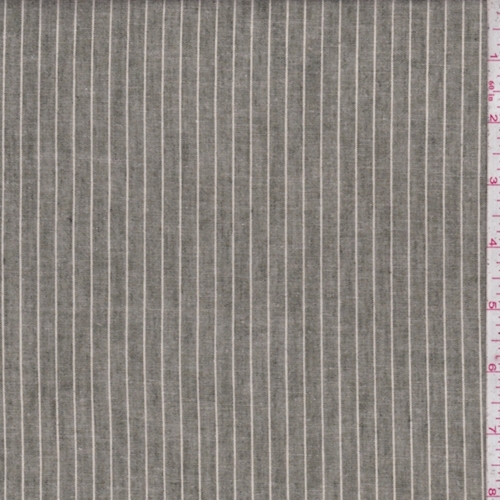 Fern/Ivory Pinstripe Cotton Oxford
