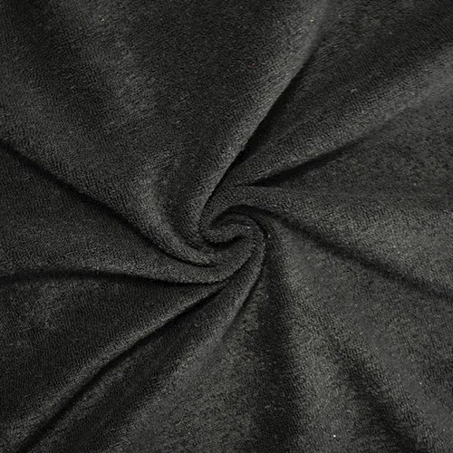 Pitch Black French Terry Fleece Knit DFW11971