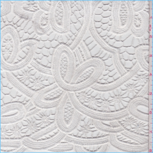 Ivory Pearl Stylized Guipure Lace