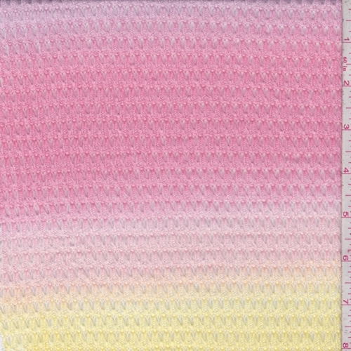 Ombre Pastel Crocheted Sweater Knit 92685 Fabric Depot