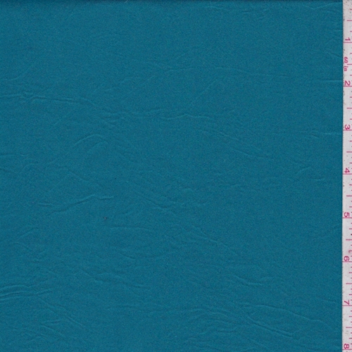 Peacock Blue Crinkled Satin Charmeuse
