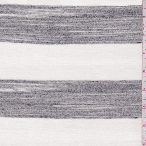 Pearl/Onyx Static Stripe Rayon Jersey Knit