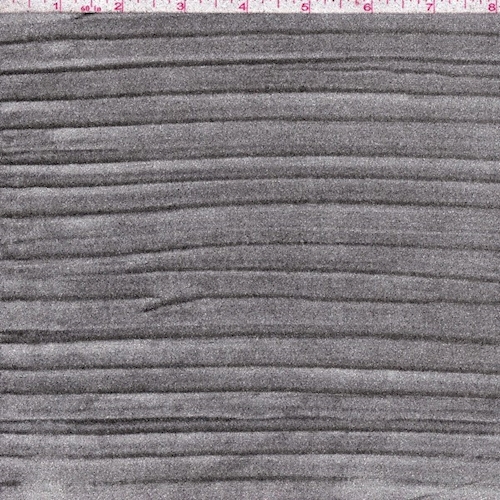 Silver Grey Pleated Velour Knit