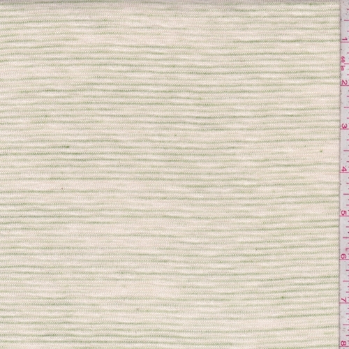 Pale Yellow/Green Stripe Sweater Knit