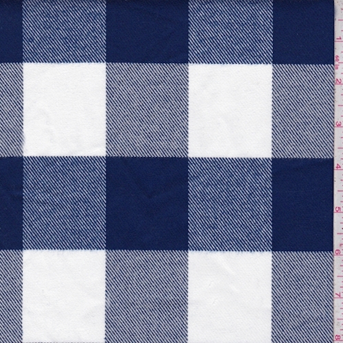 Dark Blue/White Buffalo Plaid Flannel Jacketing