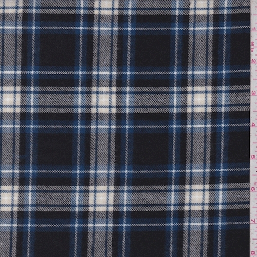 Black/Blue/White Plaid Flannel