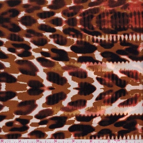 Persimmon/Rust Animal Print Crepe Georgette