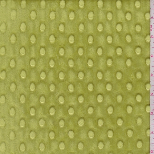 Dark Lime Minky Dot Faux Fur Knit