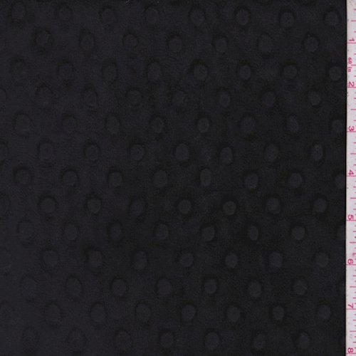 Black Minky Dot Faux Fur Knit