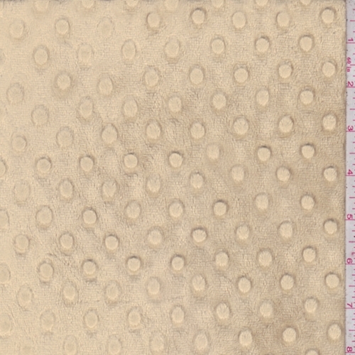 Sandy Beige Minky Dot Faux Fur Knit