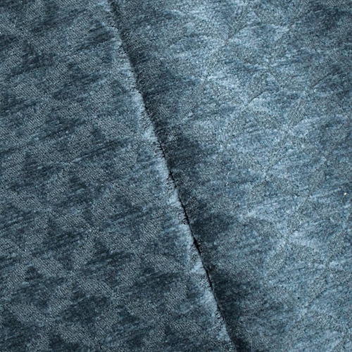 Deep Abyss Blue Star Chenille Jacquard Decorating Fabric