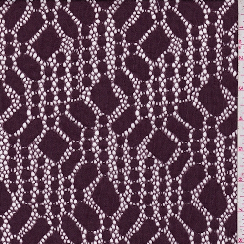 Plum Floral Stretch Lace