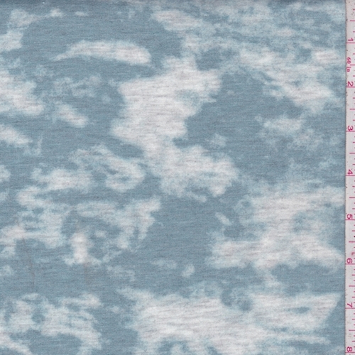 Slate Blue Marble Baby French Terry Knit
