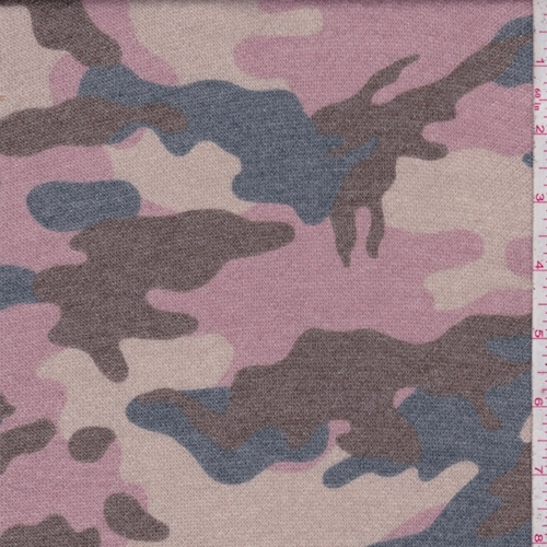 Mauve/Tan/Brown Camo French Terry Knit