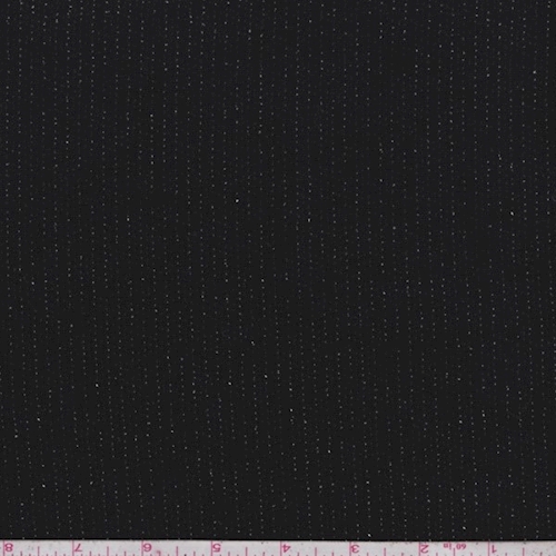 Black/Silver Textured Stripe Slinky Knit