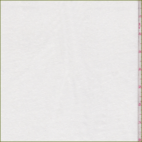 White Slub Cotton/Linen Jersey Knit