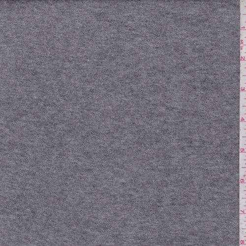 Heather Grey Slubbed Baby French Terry Knit