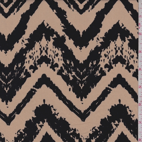 Tan/Black Chevron Challis